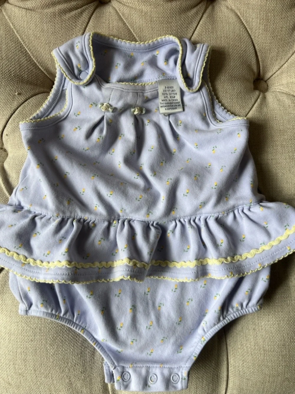 🐻🧸Neutral Teddy Hooded Baby Hat with Lilac Dress and Bib Set